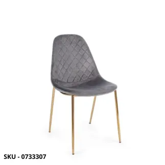 Set di 4 Sedie Terry in Velluto, Gambe in Acciaio dorate, Grigio, Rosa, Tortora - Stile Moderno - Contemporaneo - Made in Italy