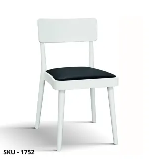 Set di 2 Sedie in Legno con Seduta in Ecopelle, Bianca, Naturale, Nera, Tortora e Verde – Stile Moderno - Contemporaneo
