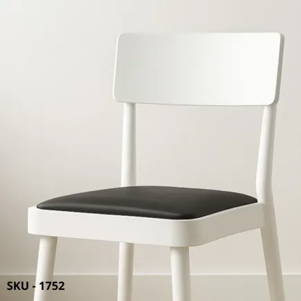 Set di 2 Sedie in Legno con Seduta in Ecopelle, Bianca, Naturale, Nera, Tortora e Verde – Stile Moderno - Contemporaneo