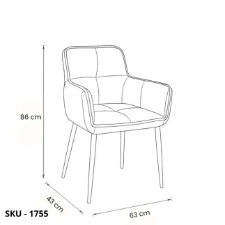 Set di 2 Sedie Imbottite in Ecopelle Grigio e struttura in Metallo – Stile Moderno - Contemporaneo