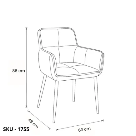 Set di 2 Sedie Imbottite in Ecopelle Grigio e struttura in Metallo – Stile Moderno - Contemporaneo