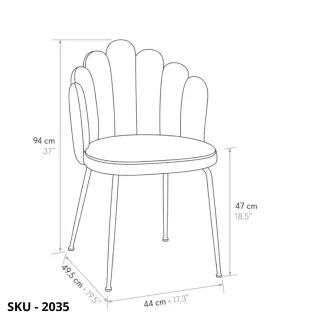 Set di 4 Sedie Da Pranzo In Velluto Con Gambe In Acciaio Dorato, Panna, Verde, Bordeaux, Giallo Senape – Stile Moderno