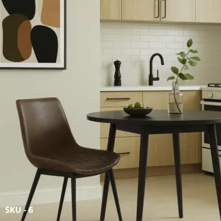 marca-design-shop-stile-moderno-stile-contemporaneo-Set di 2 Sedie in Metallo Verniciato Nero con Imbottitura in Ecopelle