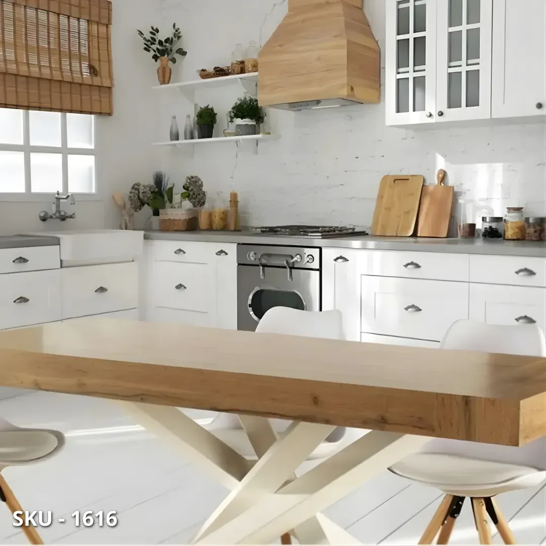 marca-design-shop-stile-moderno-stile-contemporaneo-Tavolo allungabile in rovere nodato con 2 allunghe e gambe in metallo