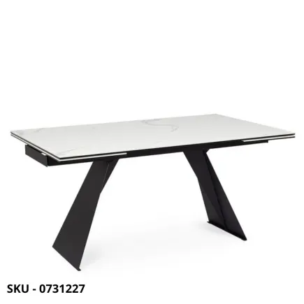 Tavolo Allungabile Blazar con Piano in Ceramica e Struttura in Acciaio Verniciato – Stile Moderno – Contemporaneo