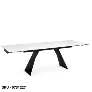 Tavolo Allungabile Blazar con Piano in Ceramica e Struttura in Acciaio Verniciato – Stile Moderno – Contemporaneo