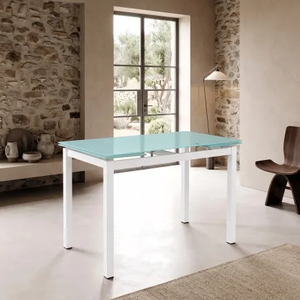 marca-design-shop-stile-moderno-stile-contemporaneo-Tavolo allungabile rettangolare con struttura in Acciaio Verniciato