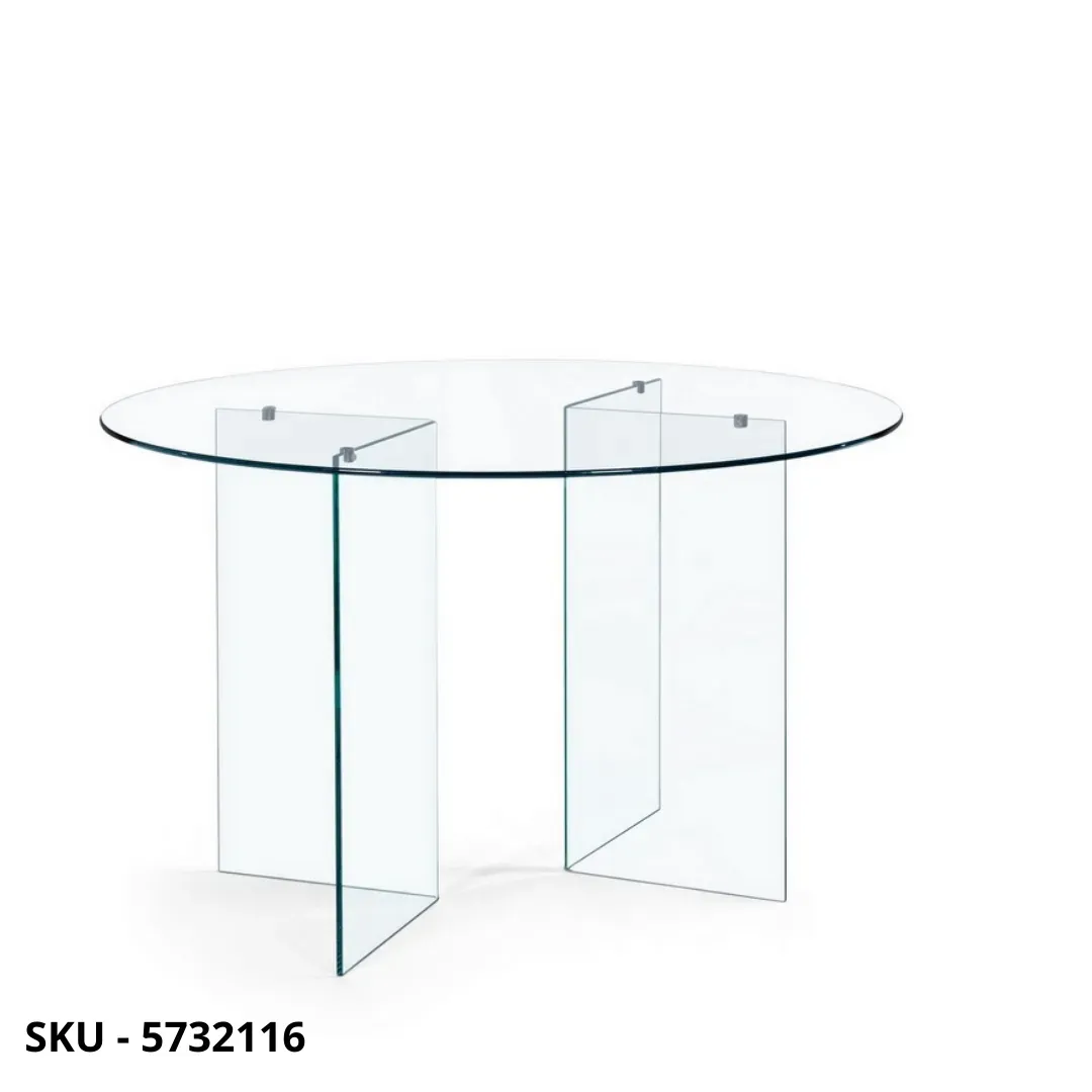 marca-design-shop-stile-moderno-stile-contemporaneo-Tavolo Rotondo Iride con Gambe in Vetro e Piano in Vetro Temperato