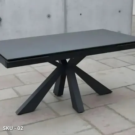 marca-design-shop-stile-moderno-stile-contemporaneo-Tavolo Allungabile con Struttura in Metallo e Piano in Vetroceramica