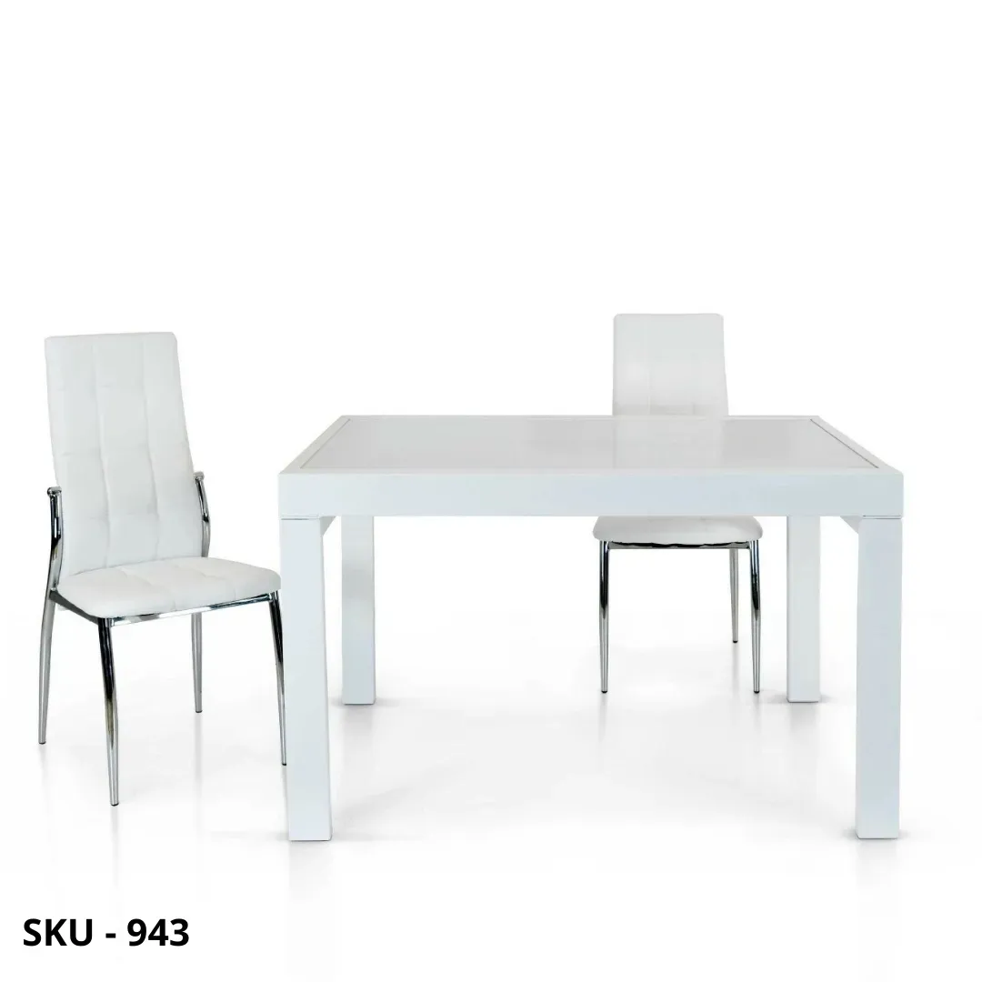 marca-design-shop-stile-moderno-stile-contemporaneo-Tavolo Allungabile con Piano in Vetro e Base in Metallo