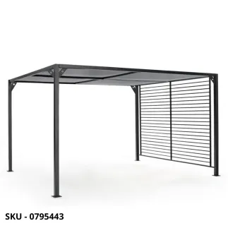 Gazebo da giardino Noah, Struttura In Alluminio, Rivestimento In Textilene Grigio Scuro o Bianco – Stile Moderno