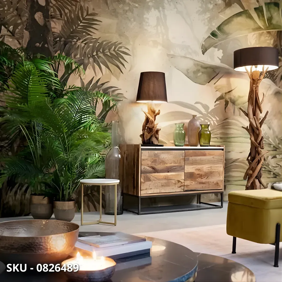 marca-design-shop-stile-moderno-stile-contemporaneo-Lampada Bluma in Legno di Teak da Tavolo e Piantana con Paralume Nero