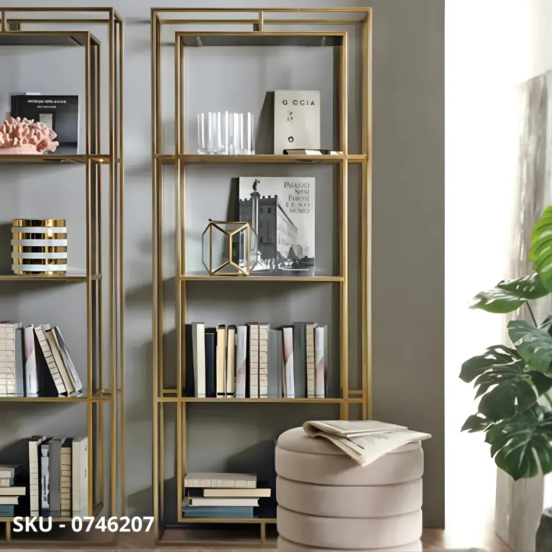 marca-design-shop-stile-moderno-stile-contemporaneo-Libreria Elenor Con Struttura In Acciaio Verniciato