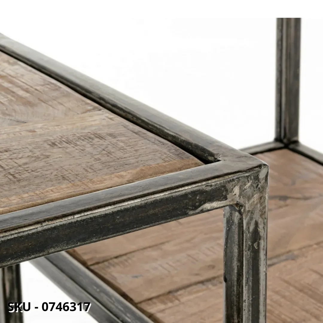 marca-design-shop-stile-moderno-stile-contemporaneo- Libreria Elmer con Struttura in Acciaio Verniciato e Ripiani