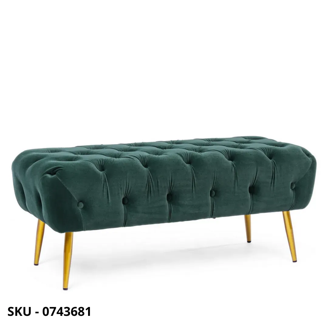marca-design-shop-stile-moderno-stile-contemporaneo - Panca Capitonné Giacinta in Velluto