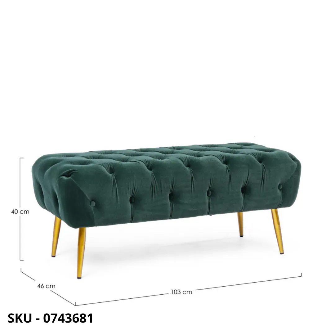 marca-design-shop-stile-moderno-stile-contemporaneo - Panca Capitonné Giacinta in Velluto