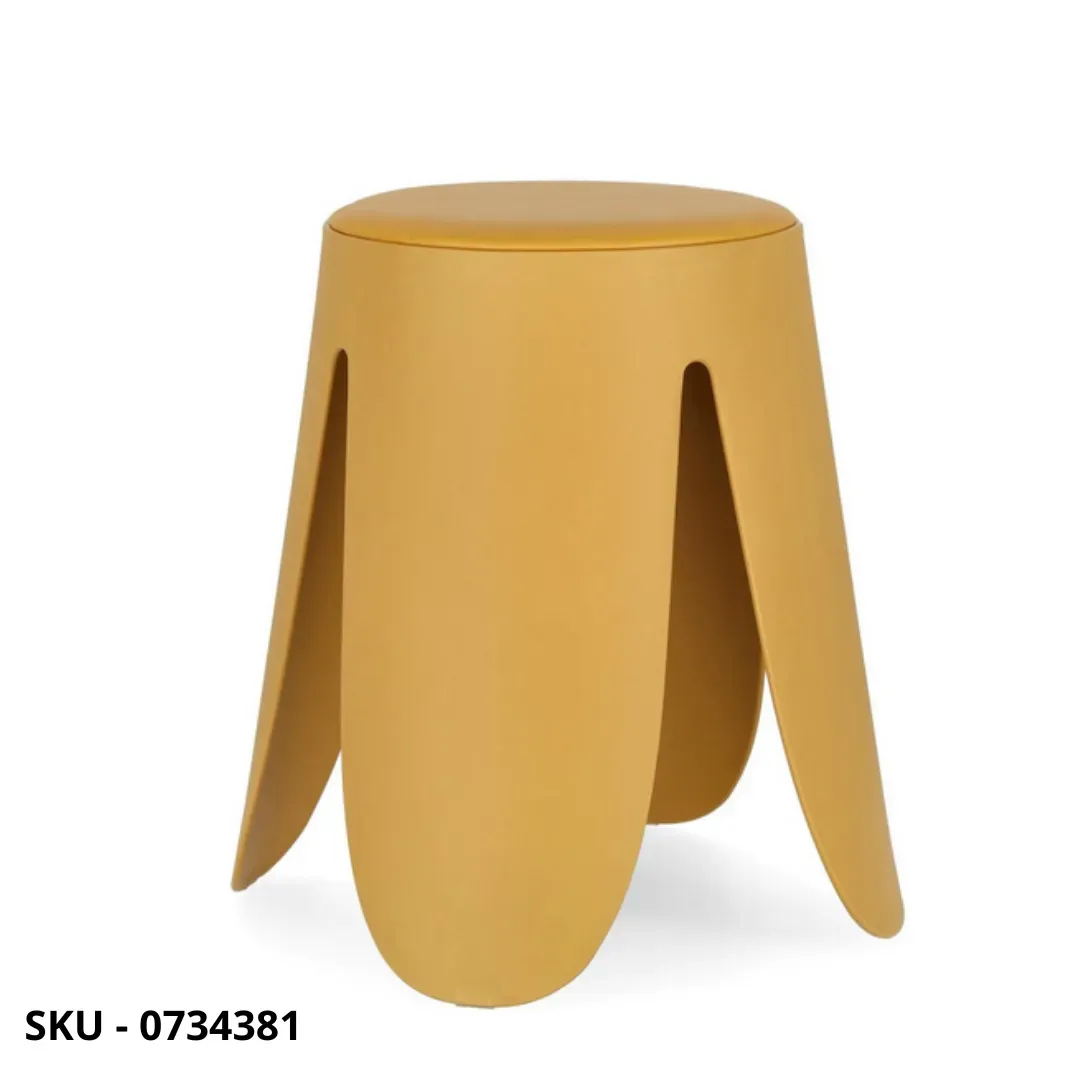 marca-design-shop-stile-moderno-stile-contemporaneo -Set di 4 Sgabelli Pouf Imogen in Polipropilene e seduta in Similpelle