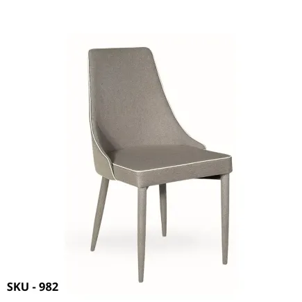Set di 4 Sedie con Struttura in Metallo Rivestita - Colori Bianco, Tortora, Grigio – Made in Italy