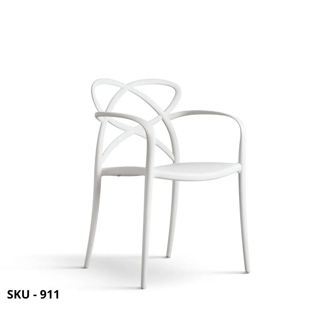 marca-design-shop-stile-moderno-stile-contemporaneo-Set di 4 Sedie Impilabili con Braccioli in Polipropilene