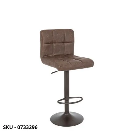 Set di 2 Sgabelli Regolabili Greyson con Struttura in Acciaio Verniciato Nero e Seduta in Ecopelle, Finiture varie