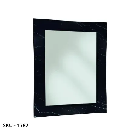 Specchio da Parete Rettangolare con Cornice in Vetro Effetto Marmo – Stile Moderno – Contemporaneo – Made in Italy