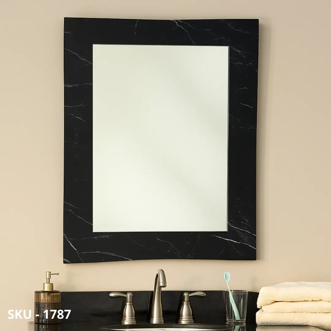 marca-design-shop-stile-moderno-stile-contemporaneo-Specchio da Parete Rettangolare con Cornice in Vetro Effetto Marmo