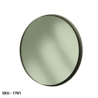 Specchio da Parete Rotondo con Cornice in Metallo Fumé – Stile Moderno – Contemporaneo – Made in Italy