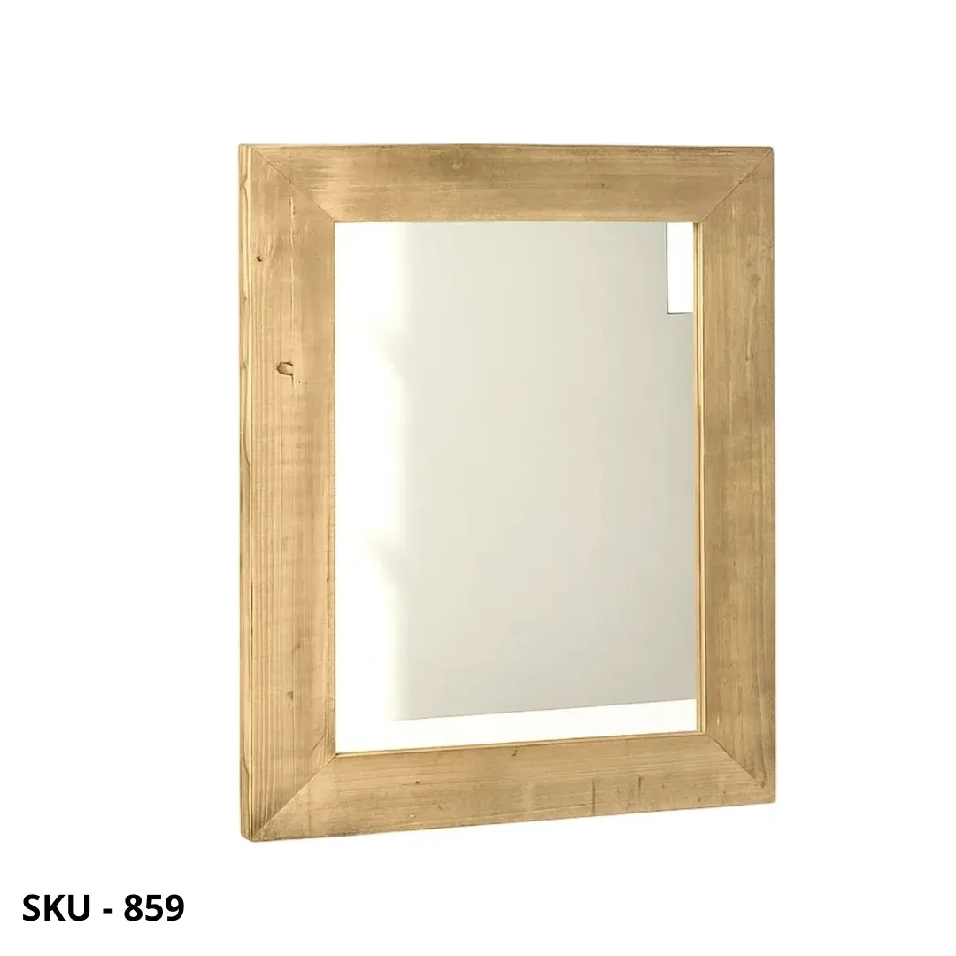 marca-design-shop-stile-moderno-stile-contemporaneo-Specchio da Parete Rettangolare con Cornice in Legno Rovere