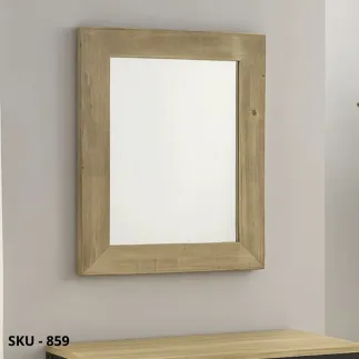 marca-design-shop-stile-moderno-stile-contemporaneo-Specchio da Parete Rettangolare con Cornice in Legno Rovere
