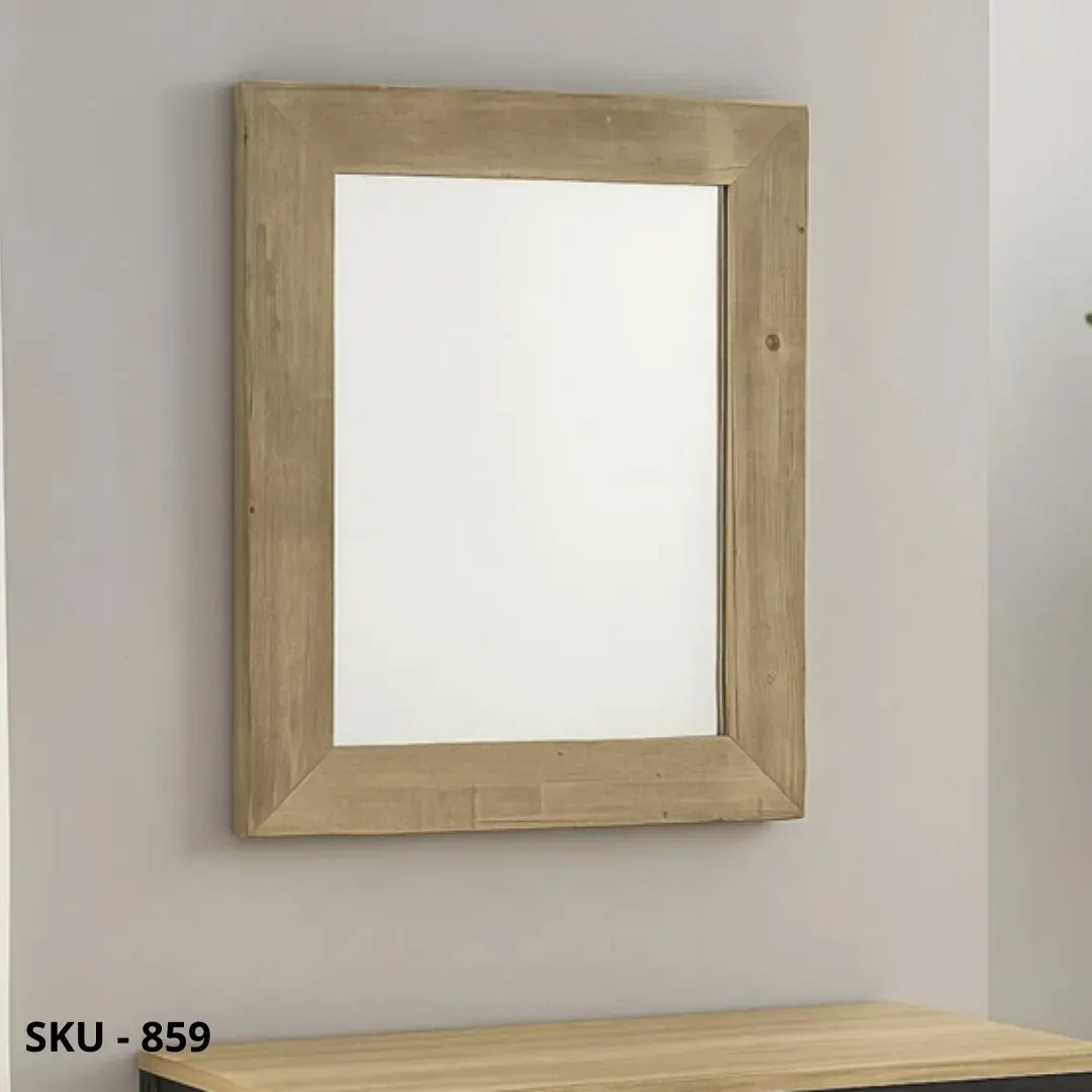 marca-design-shop-stile-moderno-stile-contemporaneo-Specchio da Parete Rettangolare con Cornice in Legno Rovere
