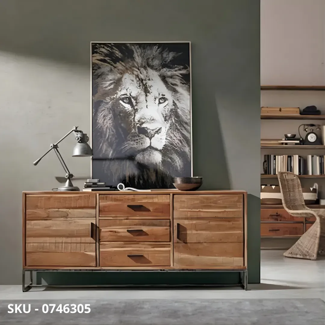 marca-design-shop-stile-moderno-stile-contemporaneo-Credenza Elmer in Legno d'Acacia con Piedini in Acciaio