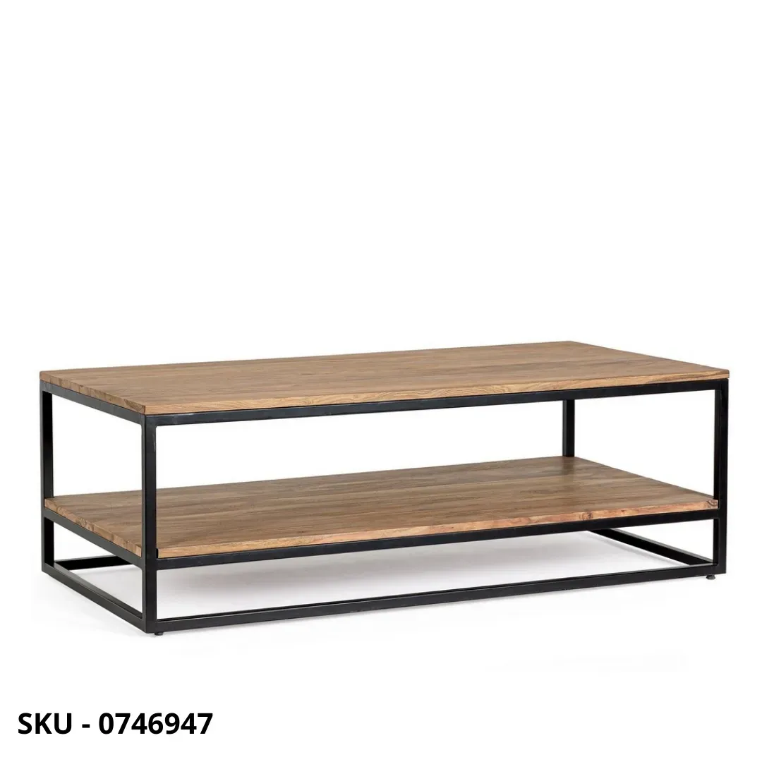marca-design-shop-stile-moderno-stile-contemporaneo- Tavolino Nartan in Acciaio Verniciato e Legno Sheesham