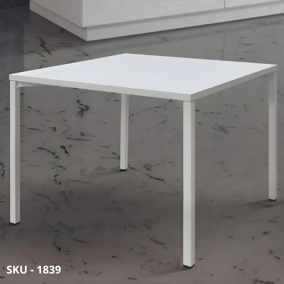marca-design-shop-stile-moderno-stile-contemporaneo- Tavolino in Metallo con Piano in Legno Bianco Frassinato