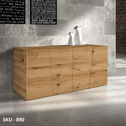 marca-design-shop-stile-moderno-stile-contemporaneo-Credenza in Rovere Nodato Spazzolato o Abete Bianco Spazzolato