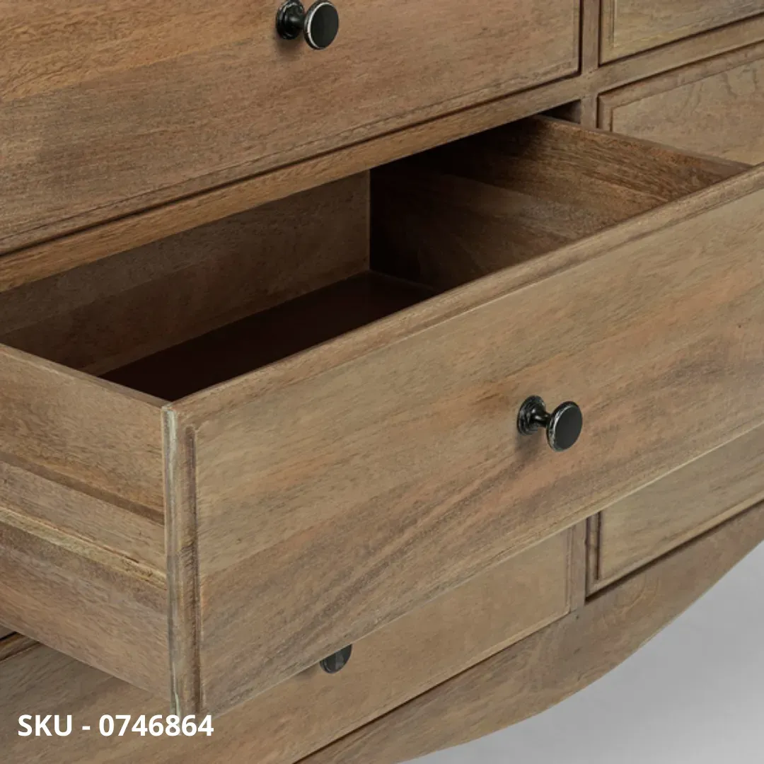marca-design-shop-stile-moderno-stile-contemporaneo-Cassettiera Domitille in Legno di Mango con 6 Cassetti