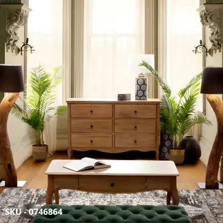 marca-design-shop-stile-moderno-stile-contemporaneo-Cassettiera Domitille in Legno di Mango con 6 Cassetti