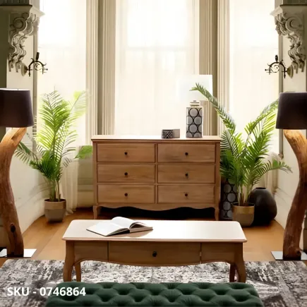 marca-design-shop-stile-moderno-stile-contemporaneo-Cassettiera Domitille in Legno di Mango con 6 Cassetti