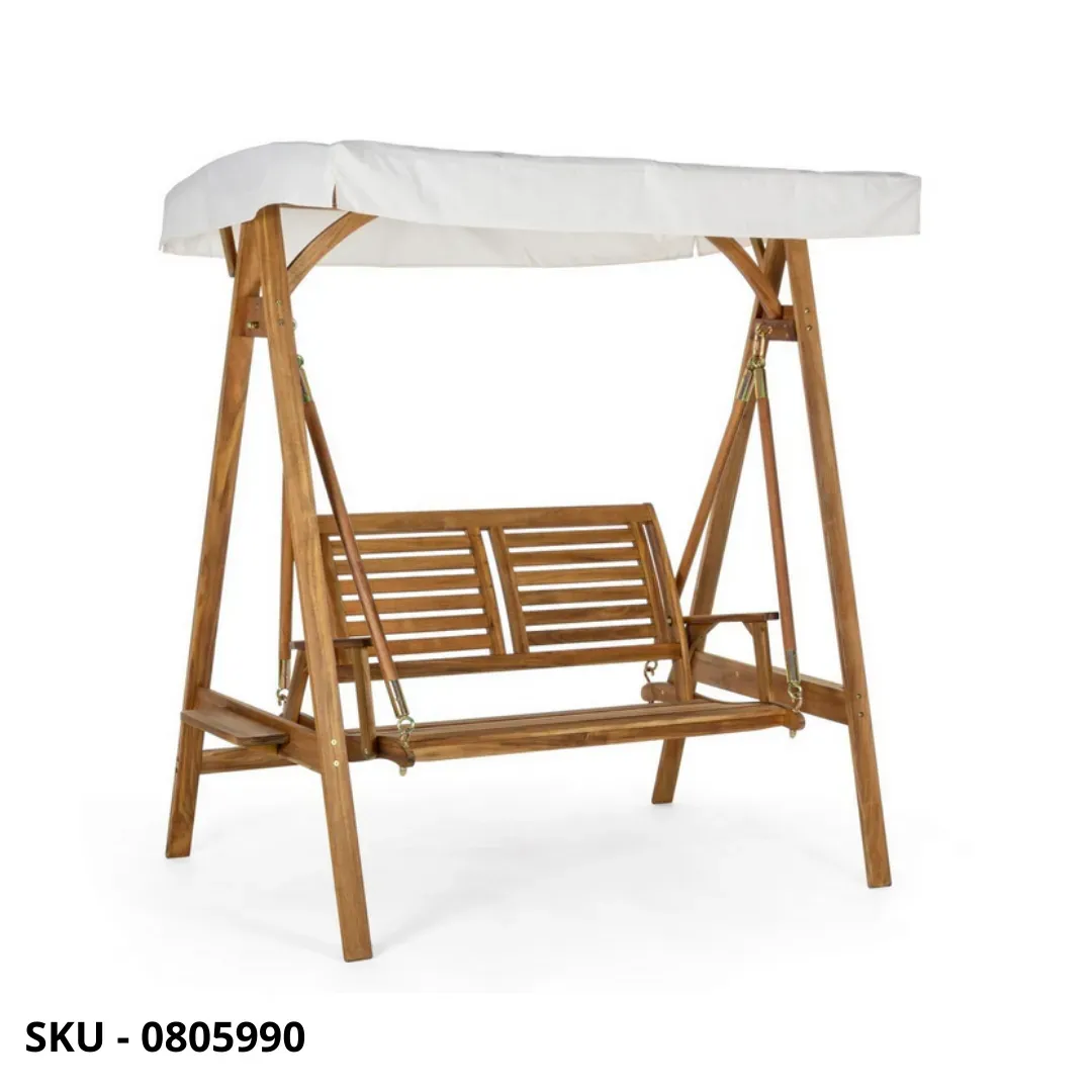 marca-design-shop-stile-moderno-stile-contemporaneo-Dondolo Da Giardino Noemi In Legno Di Acacia Con Tettoia