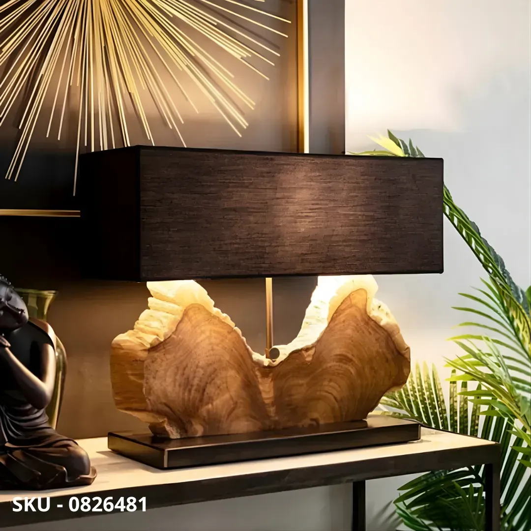 marca-design-shop-stile-moderno-stile-contemporaneo-Lampada Naga Da Tavolo o Comodino In Legno Di Teak Riciclato