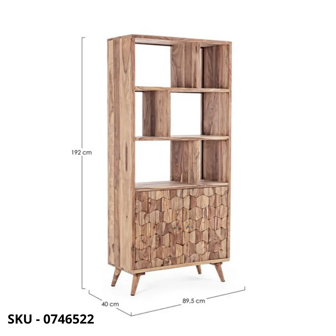 marca-design-shop-stile-moderno-stile-contemporaneo-Libreria Kant in Legno Sheesham con Schienale in Compensato