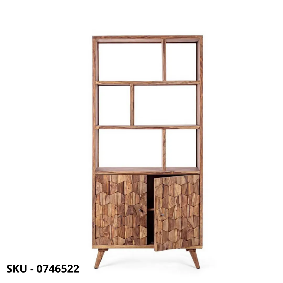 marca-design-shop-stile-moderno-stile-contemporaneo-Libreria Kant in Legno Sheesham con Schienale in Compensato