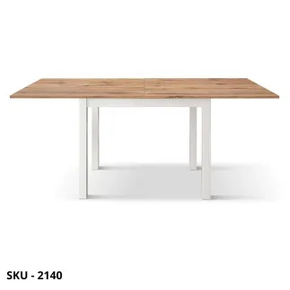 Tavolo Allungabile in Nobilitato Finitura Rovere Rustico e Gambe Bianche o Nere – Stile Moderno - Contemporaneo – Made in Italy