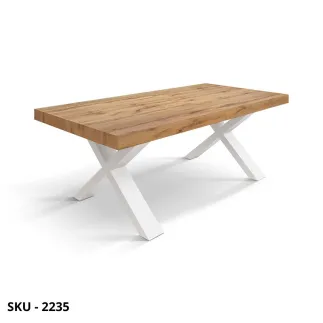 Tavolo Allungabile in Nobilitato e Gambe a X – Stile Moderno - Contemporaneo – Made in Italy
