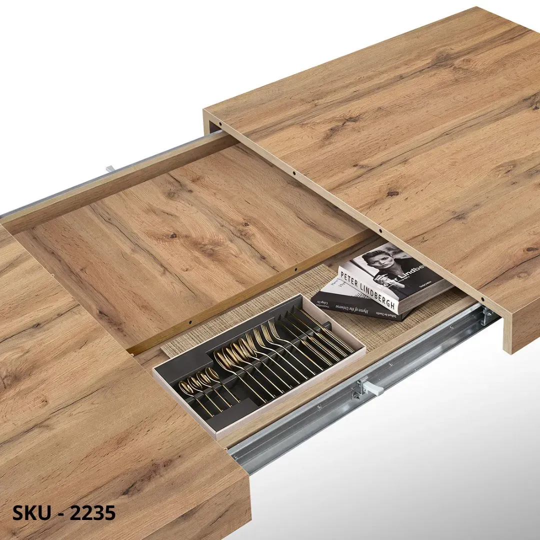 marca-design-shop-stile-moderno-stile-contemporaneo-Tavolo Allungabile in Nobilitato e Gambe a X