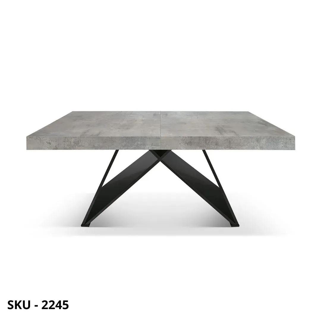 marca-design-shop-stile-moderno-stile-contemporaneo-Tavolo Allungabile con Piano in Nobilitato e Base Nera