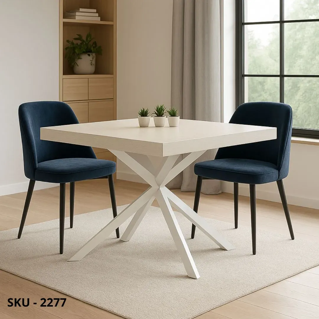 marca-design-shop-stile-moderno-stile-contemporaneo-Tavolo Allungabile con Piano in Nobilitato e Gambe a stella in Metallo