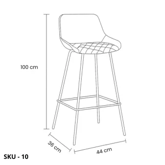 Set di 2 Sgabelli con Struttura in Metallo e Seduta Imbottita in Ecopelle, Antracite - Stile Moderno