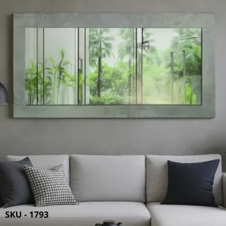 marca-design-shop-stile-moderno-stile-contemporaneo-Specchio da Parete Rettangolare con Cornice Grigio Cemento