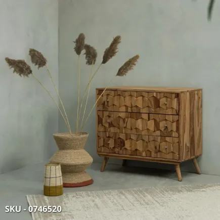 Marca-design-shop-arredamento-moderno- Cassettiera Kant in Legno di Sheesham - Stile Moderno – Made in Italy