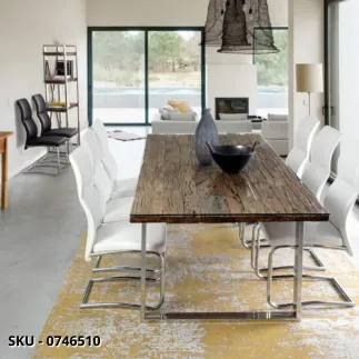 marca-design-shop-stile-moderno-stile-contemporaneo-Tavolo Fisso in Legno Riciclato e Vetro Temperato